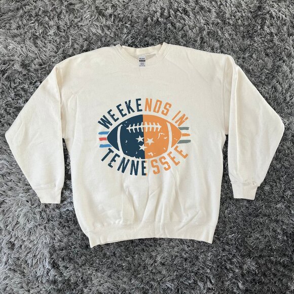 Tops - Tennessee Weekends Vols Titans White Sweatshirt, Y2k Style Sweatshirt
